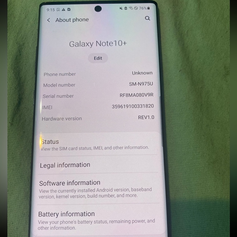 Samsung Galaxy S10+ 256gb